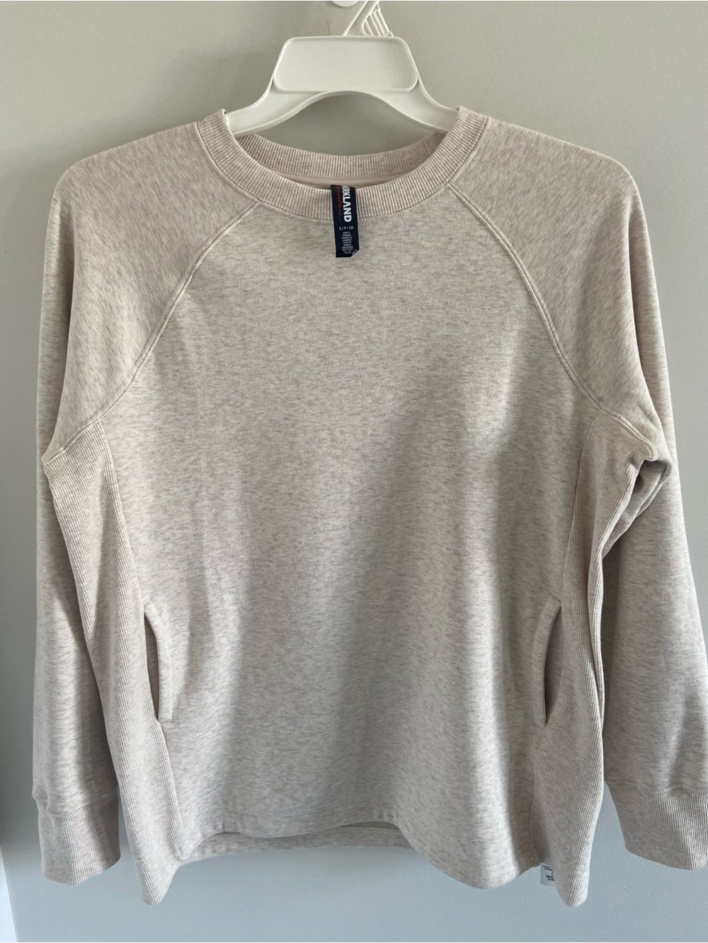 Kirkland Signature Crewneck Sweater - Heather Cream